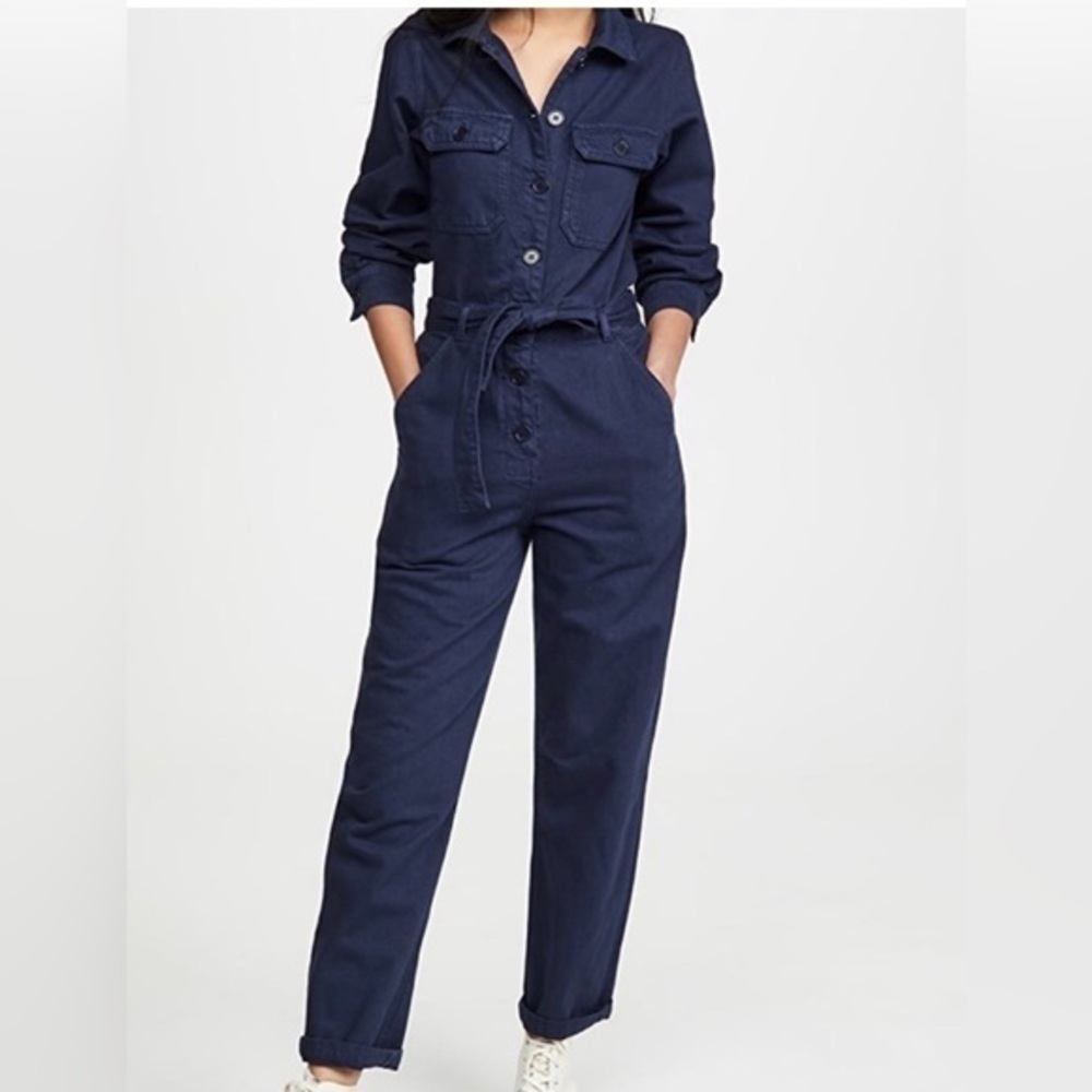 Reformation Navy Blue Jumpsuit